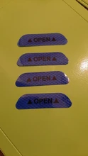 4 unids/set Puerta de coche pegatinas Universal de la seguridad advertencia Mark abierto de cinta reflectante de Exterior de la bici de la motocicleta pegatina para casco