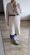 Cárdigan de punto largo y grueso para mujer, suéter de manga larga, cárdigan informal, ropa de calle, suéter de punto abierto, Invierno