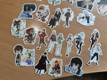 Bungo Stray-pegatinas de perros de PVC para niños, pegatinas de grafitis, maletas, equipaje, guitarra, coche, impermeable, 10/100 Uds.