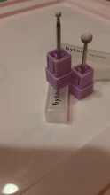 HYTOOS-broca de corindón rosado para uñas, cortadores para manicura, 1 unidad, 3/32
