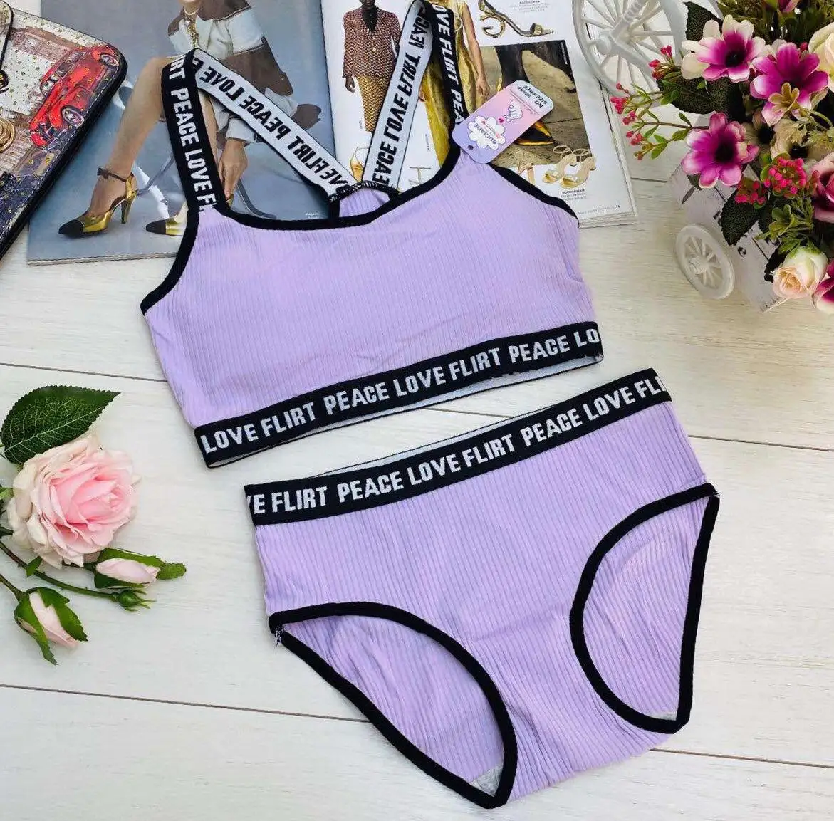 Комплект.Топ и Трусы.Нижнее белье для девочки.Подростковый комплект.Топ