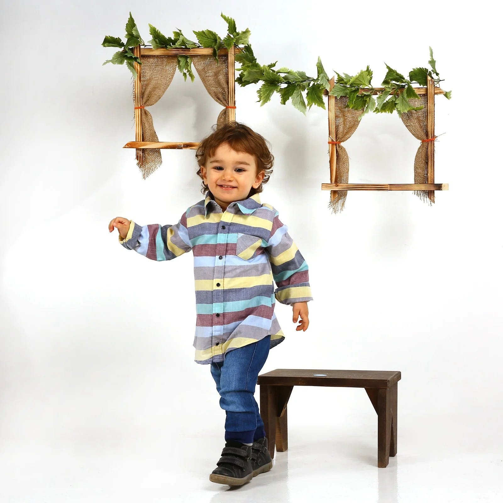

ebebek BabyZ Baby Button Detail Shirt Bodysuit Denim Pants Set 2 pcs