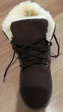Botas de nieve para mujer, zapatos cálidos planos de talla grande con plataforma y cordones, botines de piel aterciopelada de ante para invierno, 2021