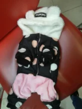 Dog Overalls Clothing Puppy Winter Coat Hoodie Pet-Dog Cotton Thicken Dot for Small Big-Polka-Dot