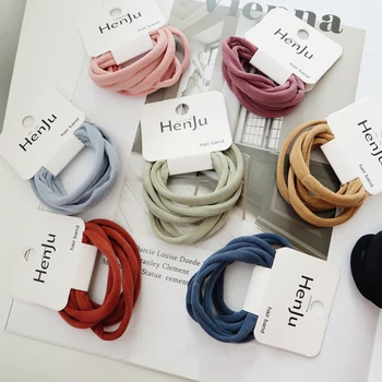 

Levao 6PCS/Set High Elastic Hair Bands Fashion Women Ring Hair Gum Head Rope Elasticity Scrunchies Ponytail Hair Accessories