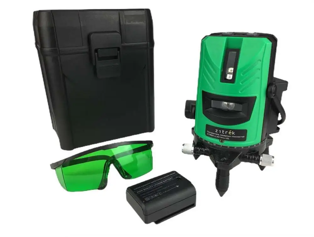 Построитель laser плоскостей leveling zitrek ll4v1h-li-gl (5 lines green beam lithium battery carrying case) |