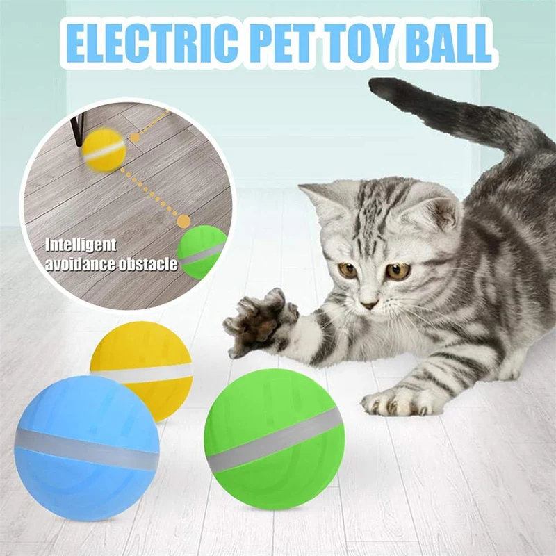 Светодиодный прыгающий пинбол движущаяся Водонепроницаемая игрушка для собак и кошек USB Электрический шар для домашних животных автоматическое действие забавная Интерактивная Водонепроницаемая игрушка