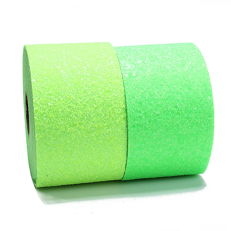 

(5yards/lot)Cheap cost good quality sparkle neon chunky leather glitter ribbon