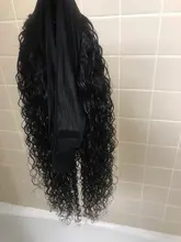 Younsolo-pelucas de cabello humano brasileño Remy para mujeres negras, diadema con ondas, sin pegamento, peluca y bufanda, 8-28 pulgadas