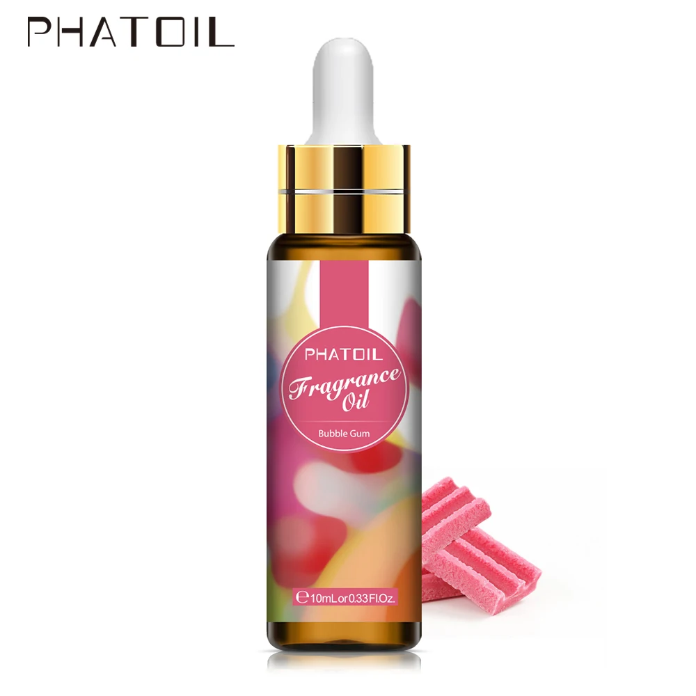 10ml Bubble Gum Fragrance Essential Oil with Dropper Diffuser Aroma Oil Musk Coffee Peach Baby Powder Peach Magnolia Mandarin