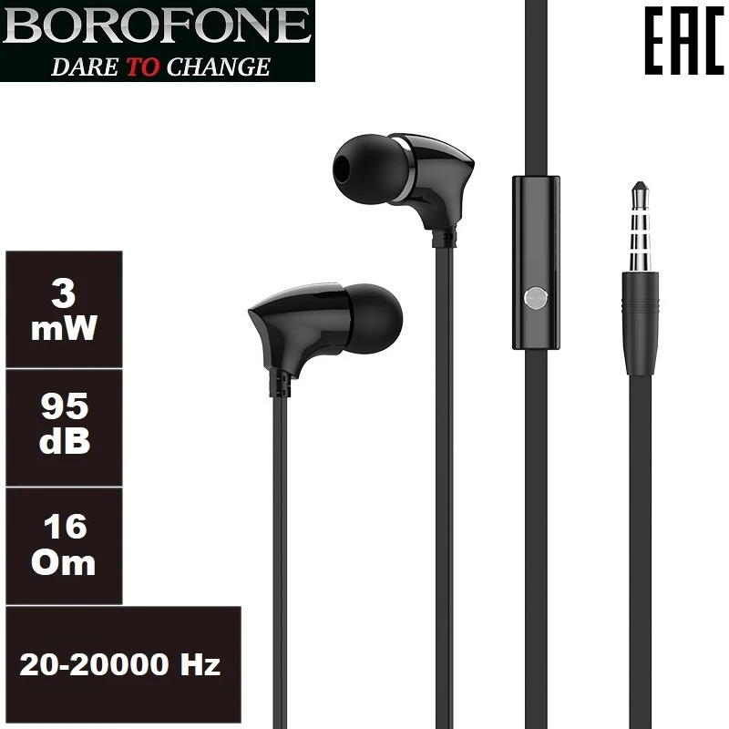 Auricolare borofone bm26 ritmo auricolari universali con microfono (nero)| Cuffie e auricolari per telefono| - AliExpress