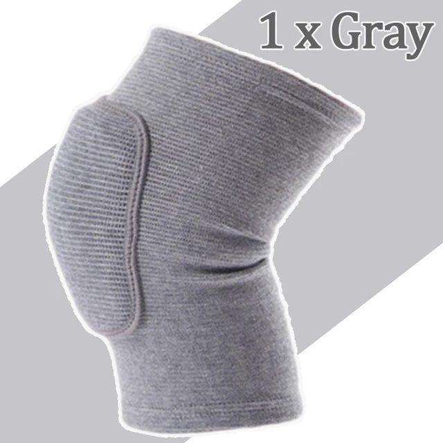 Sports Compression Knee Pads Elastic Knee Protector Thickened Sponge Knees Brace Support for Dancing Workout Training 1pc Gray