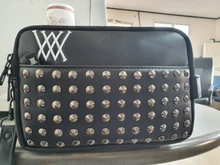 Bolsa de Golf para deportes, bolsa de almacenamiento, bolso de mano, cremallera, Corea del Sur de moda de remache, bolso de bola alta