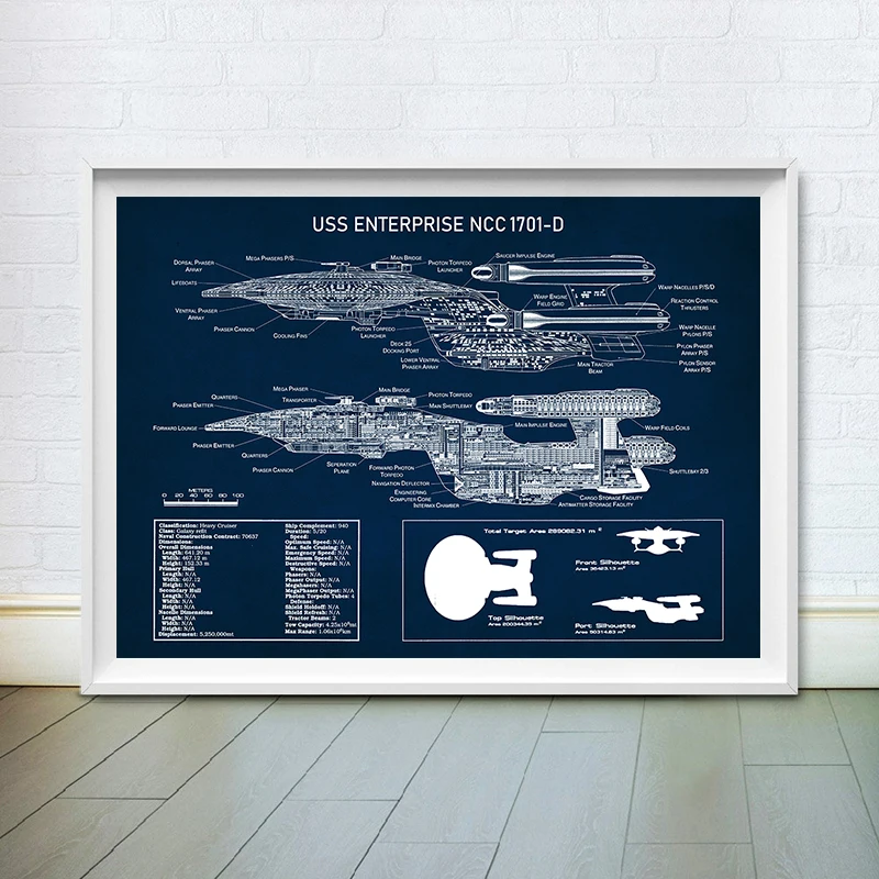 NCC -1701-D Blueprint Print