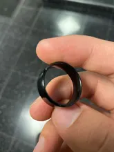 Anillo de titanio inoxidable para hombre y mujer, 8mm de ancho, negro, alta calidad, joyería de boda