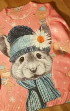 Sweater Pullover Embroidery Animal Knitting Harajuku Fluffy Cartoon Women Kawaii Warm