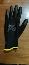 NMSafety-guantes de trabajo de alta calidad, 12 pares, PU, recubrimiento de Palma, Protector de seguridad