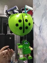 Toothbrush-Holder Rack Hanging-Organizer Suction-Cup Ladybug Bathroom-Accessories Wall-Mount