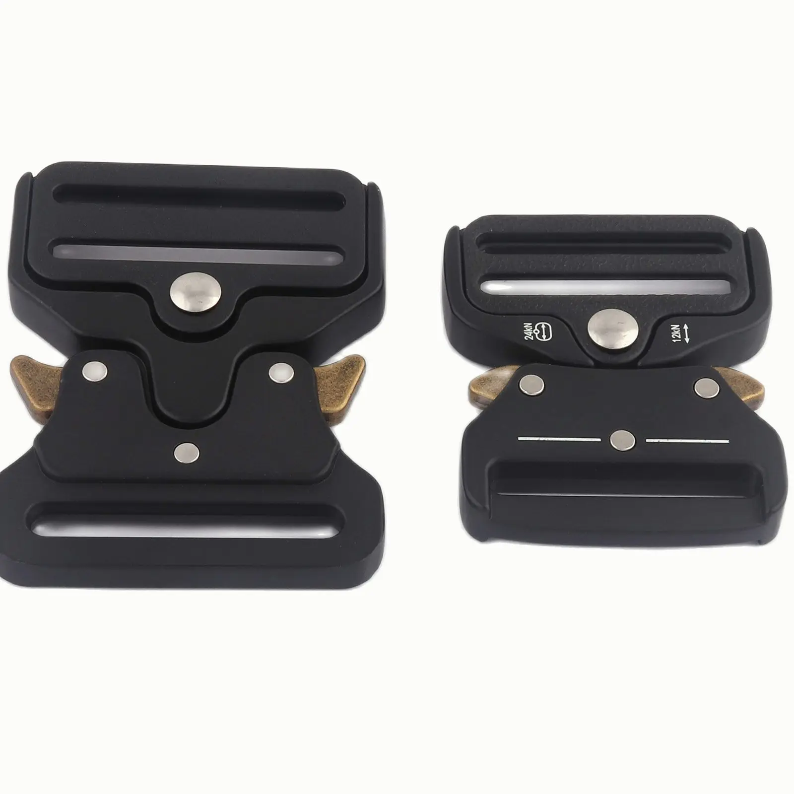 

38-45mm Metal Slide Release Buckles Strap Slide Adjuster Backpack Purse Buckle Webbing Hardware Dog Collar Supplies
