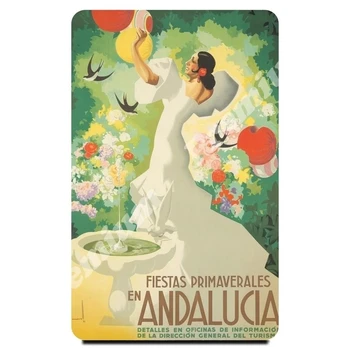 

Madrid souvenir magnet vintage tourist poster