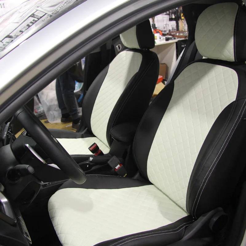 Для Hyundai Sonata VI YF с 2009-2014 гв. модельные чехлы на сиденья из экокожи [Модель АВТОПИЛОТ