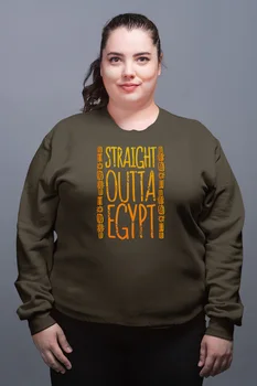 

Angemiel Wear Straight Outta Egypt Green Women Sweatshirts