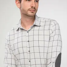 Дефакто мужская белая черная клетчатая рубашка с длинным рукавом мужская Повседневная Смарт отложной воротник осень хлопок Топ Shirts-J4362AZ18WN