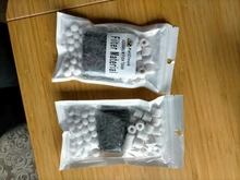 Filtro de acuario de 100g, anillos de cerámica de carbón activado, bola de espuma, filtro de tanque de peces, accesorios de filtro de acuario