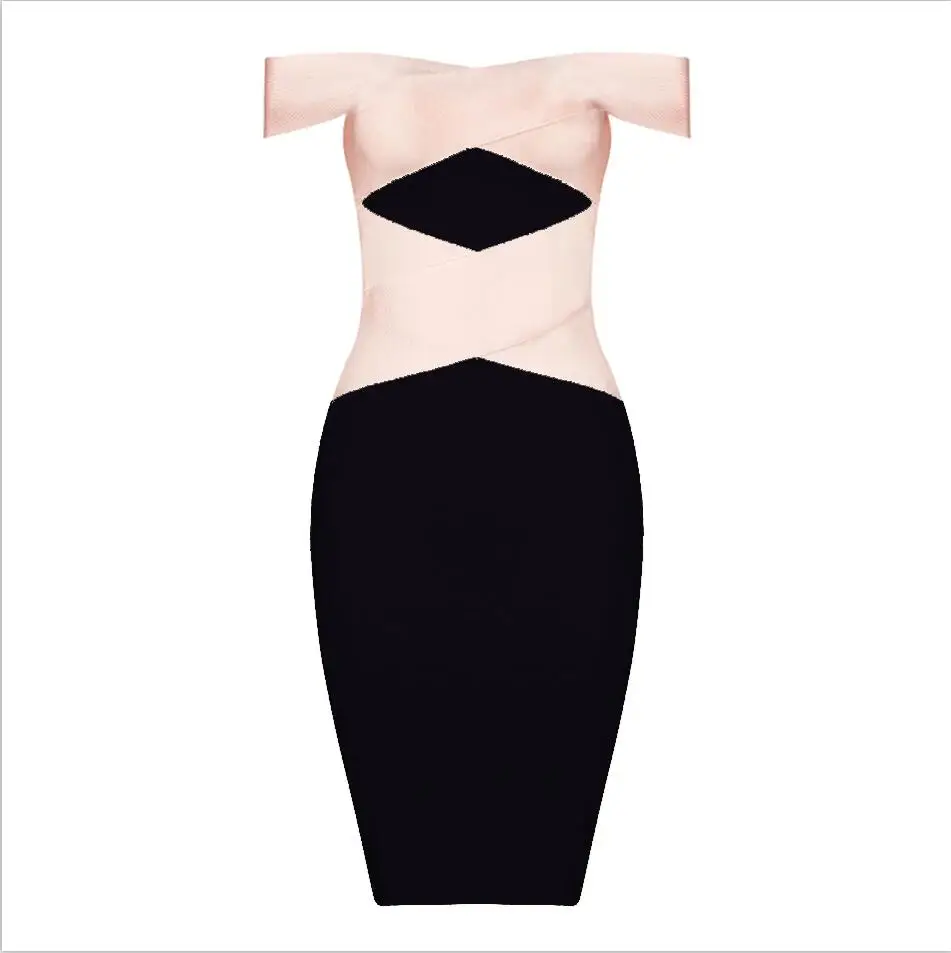 LEGER BABE Новое Осеннее Бандажное Платье женское облегающее платье Vestidos платье с открытыми плечами для клуба знаменитостей вечернее платье - Цвет: Тёмно-синий