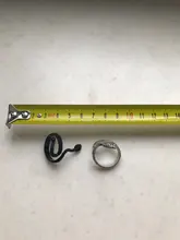 Nuevo Retro Punk personalidad exagerada serpiente anillo ajustable con apertura de la joyería