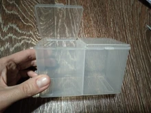 Doble las redes transparente hoja de algodón contenedor de almacenamiento caso maquillaje organizador-recipiente para algodones recipiente para bastoncillos