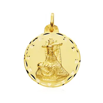 

Medal 18k gold scapular C. Jesus Virgin Angustias 24mm. [AB4789]