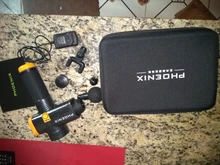 Phoenix-pistola de masaje de percusión a2, masajeador corporal eléctrico negro, terapia con 4 cabezales, MG55008