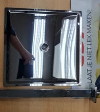 Shower-Head Square Wall Ceiling-Mounted Bathroom Rain Black BECOLA Chrome Ultrathin 2-Mm