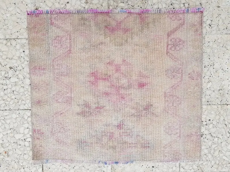 Маленький винтажный ковер 25 ''X 29''/63X73 см