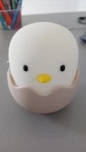 Luz Led nocturna para niños, lámpara de silicona suave recargable por USB, decoración de dormitorio, regalo, noche de pollito de Animal, sombra de Luna