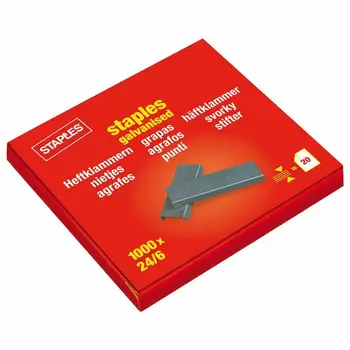 

Standard 24/6 galvanized Staples