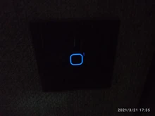 MiniTiger-Interruptor táctil de pared, estándar de la UE/Reino Unido, 1 entrada y 1 vía, Panel de interruptor de cristal blanco, 220-250V, solo función táctil