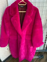 Coat Women Nerazzurri Winter 6xl Outerwear Faux-Fur Fluffy Soft Long Plus-Size Lapel