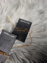 Collar de acero inoxidable personalizado con nombre, gargantilla de oro con letras personalizadas, colgante con placa, regalo