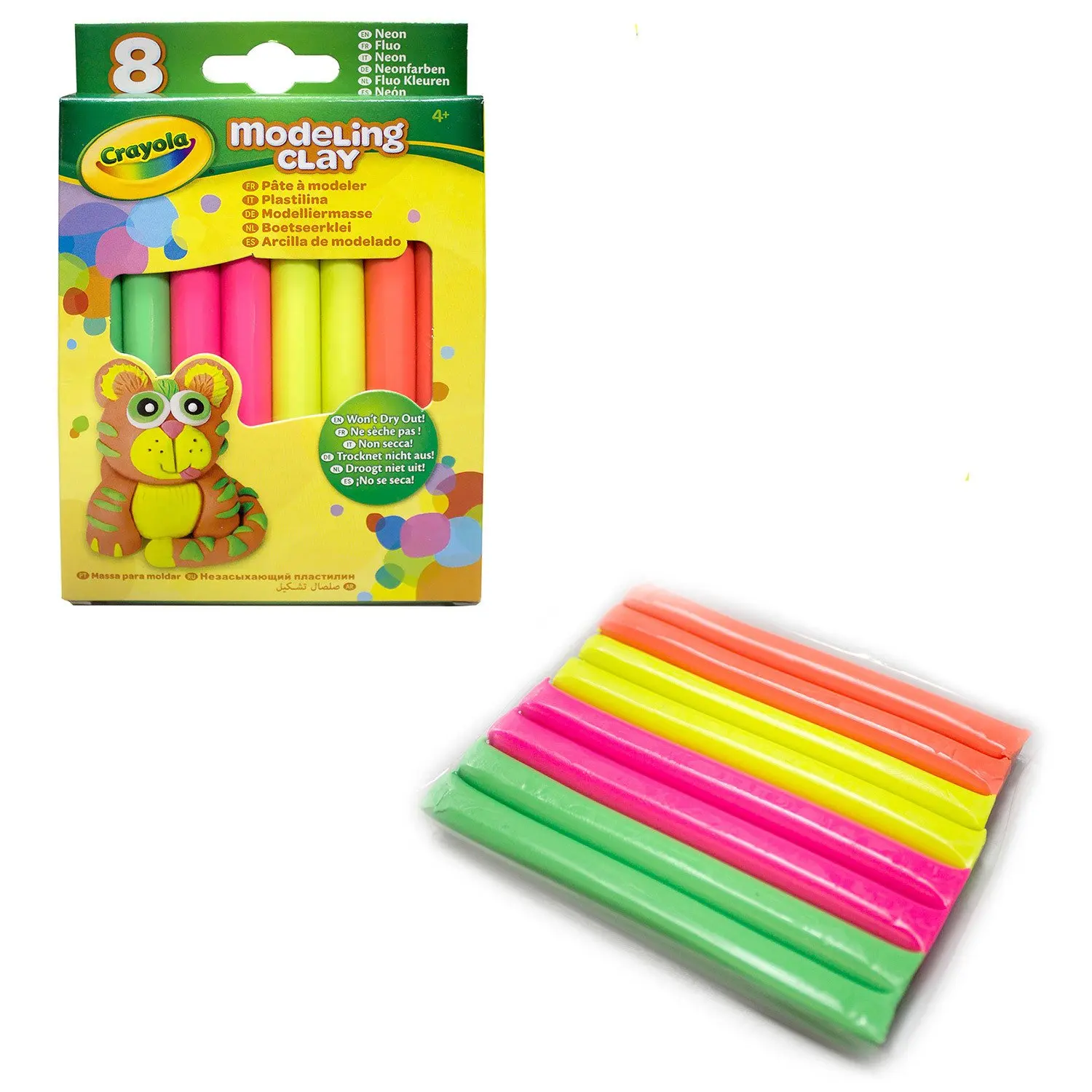 Пластилин Crayola Незасыхающий 8 шт в ассортименте