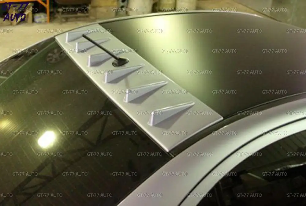 Спойлер на крышу с зубьями для Mitsubishi Lancer X 2007- козырек внешний материал ABS пластик Спорт Стайлинг тюнинг pad