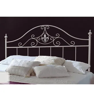 

Rustic bed's Header Andalusia in White color