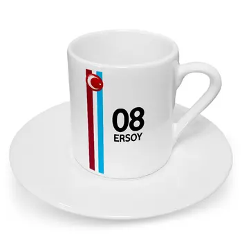 

Personalized Burgundy Blue Design Turkish coffee Cup-Model 1