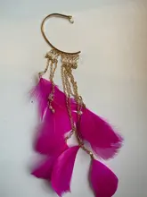 SUKI-pendientes bohemios con gancho para la oreja para mujer, aretes sin Piercing, accesorios de borlas largas, joyería