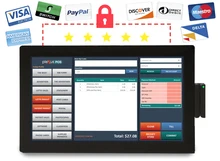 18.5 inç Android all in one POS terminali sistemi ile manyetik kart okuyucu, dört çekirdekli, 2GB DDR3, 16GB flaş, wifi, RJ45, kamera