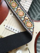Correa de guitarra bordada de estilo nacional, correa de hombro, cinta Musical, correa de instrumento, instrumento, parte de guitarra