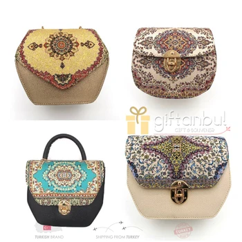 

Turkish Traditional Authentic Backpack Kilim Design Carpet Design Double Zipper Handbag Shoulder Bag For Teenage Girls Kids