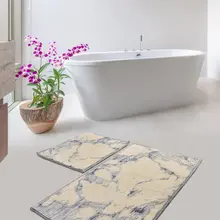 Коврики для ванной нескользящие Противоскользящие коврики Нескользящие коврики Sarah Flosl The Cottonko Blue 2'Li набор 60X100 Cm-50X60 см