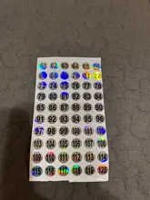 Etiquetas adhesivas láser a prueba de agua para manualidades, esmalte de uñas pintalabios, etiquetas con números de Color, suministros escolares y de oficina, Número 1-300